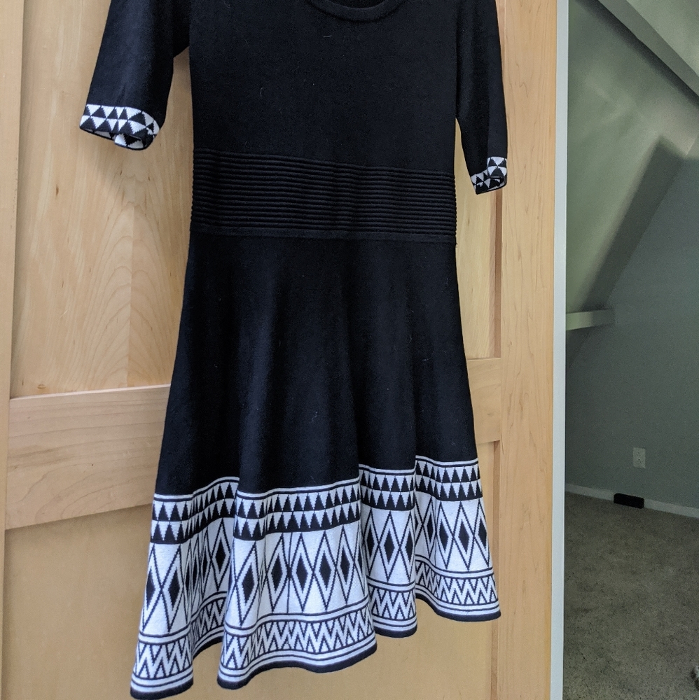 Xhileration geometric knit dress